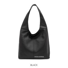 Leather plain Hobo bag slouch