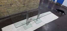 Large Glass Dining Table 180×90 John Lewis Style 10mm Tempered Glass 