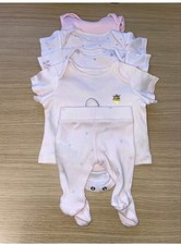 River Island Baby Girls Dress Bundle Age 0-3mths Pink Rabbit Print Short Sleeves