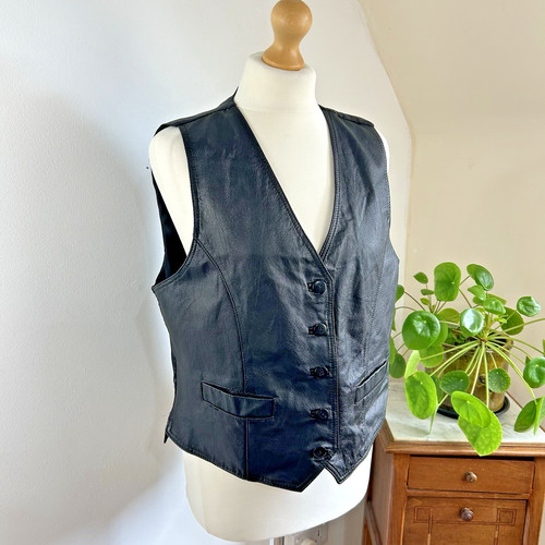 Vintage women black leather - vintage, women's