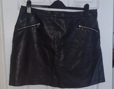 Black faux leather skirt 18