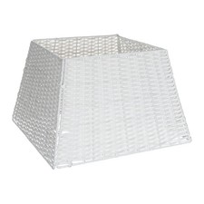 Christmas Village White Rattan Basket Style Tree Skirt Festive Cover Durable