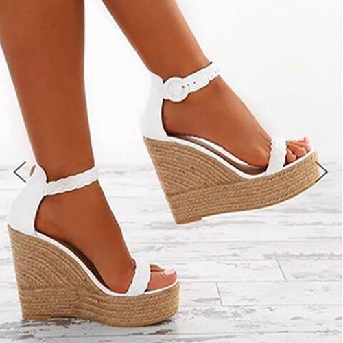 Sandals shoes buckle high heel - sandals,
