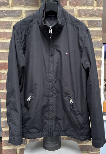 Tommy hilfiger black zip front - hilfiger,