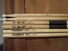 3 pairs drumsticks Nova5b, Vater rock(longer 5a) , Vater extended play like5a/5b