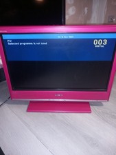 Sony Bravia LCD TV KDL-20S3070 PINK with REMOTE 20" HDMI Scart Bedroom Caravan