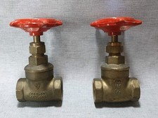 X2 Pegler Brass Valve Yorkshire 1068 Forged Female x Female Full-Way Gate 1/2" 