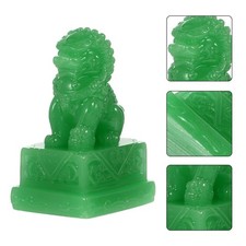 2pcs Mini Lion Shape Ornament Desktop Lion Statue Adorn Resin Lion Statue Decor