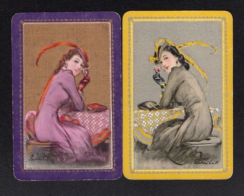 Vintage swap playing cards - vintage,