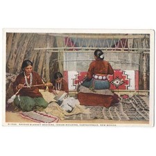 NATIVE AMERICAN INDIAN Navajo Blanket Weavers at Albuquerque New Mexico, Unused