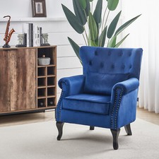 Royal Blue Velvet Chesterfield