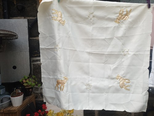 Sateen cream xmas - ,