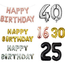 16" Foil Numbers Balloons Self
