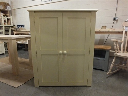 Painted linen storage cupboard - linen,