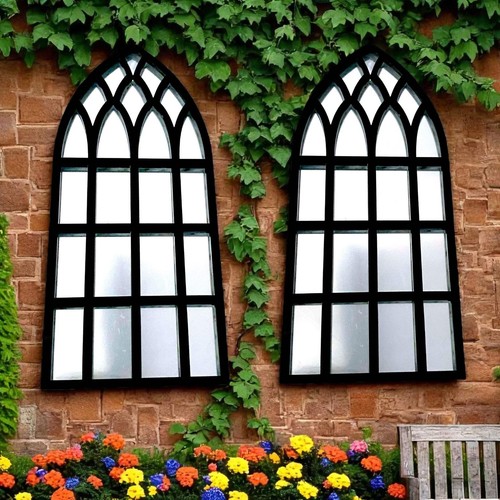 Pair gothic arch garden - gothic,