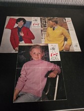 3 X VINTAGE 1960S EMU KNITTING PATTERNS GOOD CONDITION FOR AGE