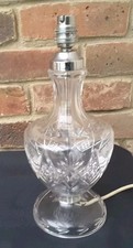 Vintage Crystal  Glass Table Lamp Base Stand  Beautiful Quality Lamp   32cm H