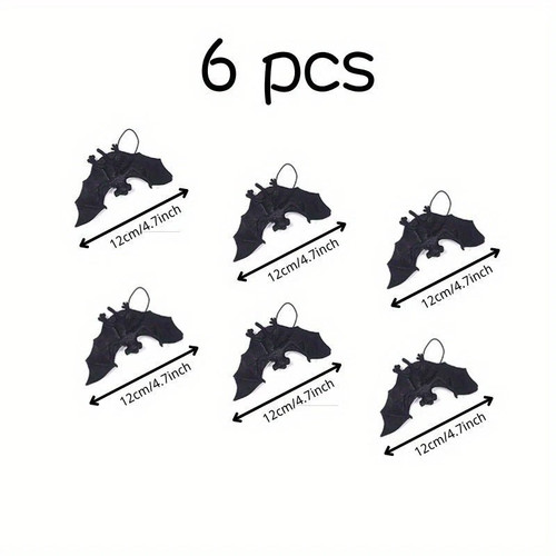6pcs hanging rubber black - 6pcs,