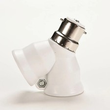 B22 To 2x E27 Bayonet Light