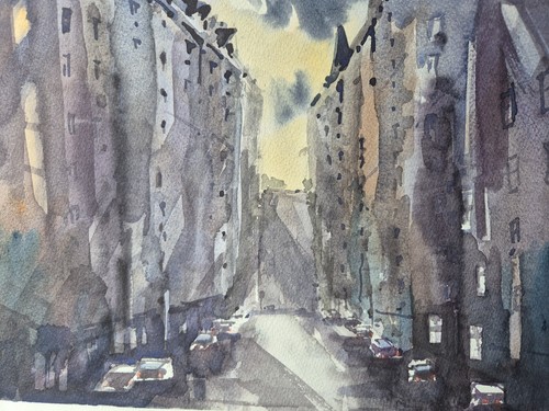 Glasgow scotland watercolour - scotland,