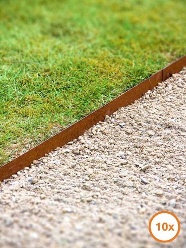 Multi edge metal corten lawn - multi-edge,