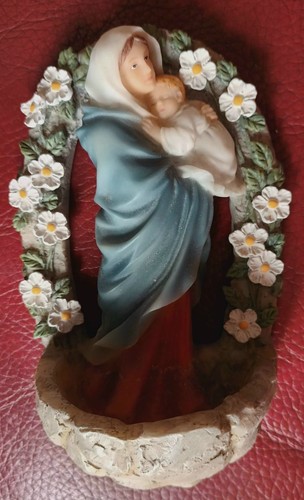 Virgin mary and baby jesus - and,