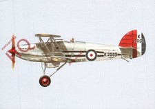 Picture Postcard:;HAWKER FURY MK 1, NO. 25 SQN. RAF
