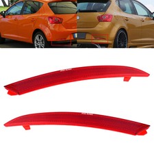 2X For SEAT IBIZA 6J MK IV 2008-2012 Pair Rear Bumper reflectors R&L Red Lens