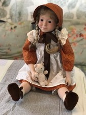 Vintage Alresford Crafts Porcelain Doll A22 JR England • Design Centre Tag 1980s