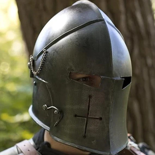 Medieval barbuta knight - medieval,