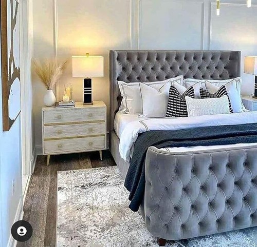 Luxury curved wingback - luxury, bed