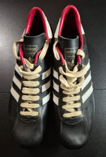 Unworn rare vintage 1980s adidas VALENCIA black UK size 10 football boots
