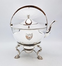 FINE GEORGIAN OLD SHEFFIELD PLATE KETTLE & STAND c1810 SIR DAVID BAIRD CREST