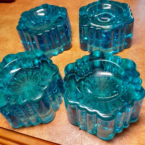Set antique blue glass - set,