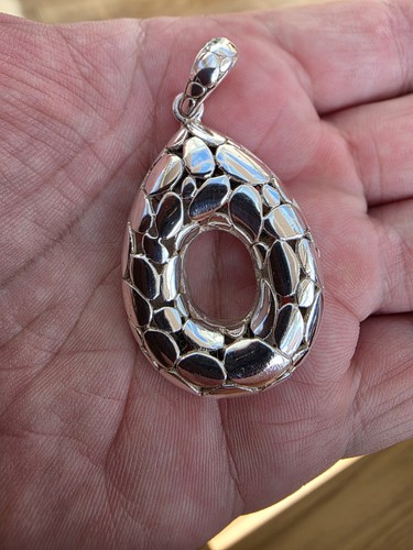 925 silver large pendant - large, john
