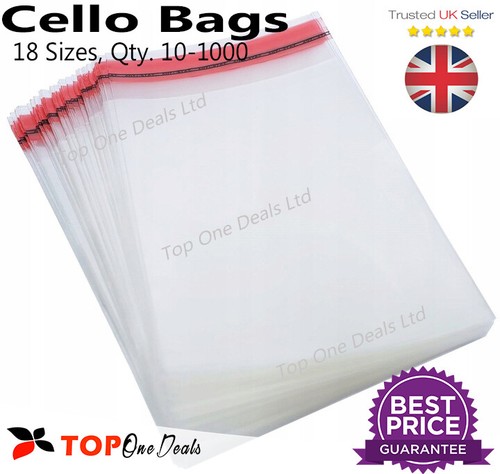 Clear cellophane bags self - cellophane,