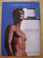 KOUROS EAU DE TOILETTE YVES SAINT LAURENT SPIRIT CONQUEST ADVERT A4 SIZE FILE 17