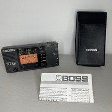 BOSS VINTAGE TUNER WITH CASE & MANUAL - TU-121 CHROMATIC TUNER WORKING