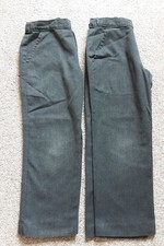 Age 5-6 Years 116cm Boys Grey 2 pack School Trousers adjustable waist - Matalan