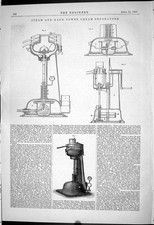Old 1887 Steam Hand Power Cream Separators Machinery Lefeldt Peterson Victorian