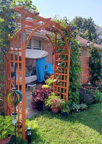 7ft wood garden - garden, trellis
