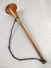 Early 19th Century Hunting Horn Copper And Brass made 28cm Antique Original