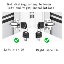 2pcs Sliding Patio Door Locks Catches Set Window Bolt Security Catch