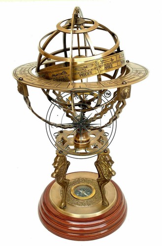 Nautical brass sphere - nautical,