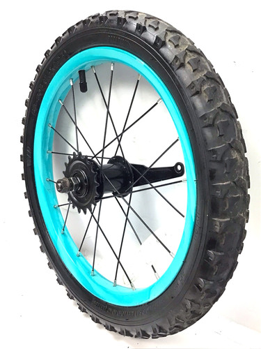 Bicycle rear blue - rear, wheel