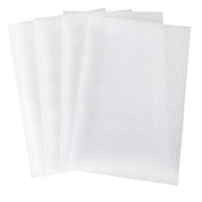 4 Pcs Plastic Mesh Canvas Sheets for DIY Crafts & Embroidery
