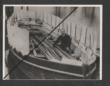 PHOTOGRAPH Special  Screens protecting Lifeboat Crews from Torpedoed Fire in WW2