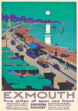 Vintage Railway Poster Exmouth