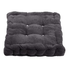 Set of 2 Dining Chair Seat Pads Square Thick Booster Cushion Plain Tufted 40x40