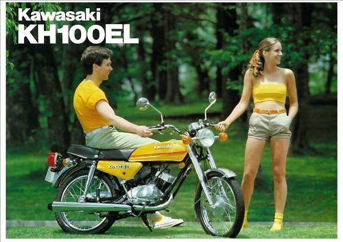 Kawasaki poster kh100 suitable - poster,
